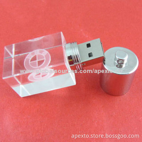 Promotional Crystal USB Flash Drive, Custom Logo Available, OEM and ODM Orders WelcomedNew
